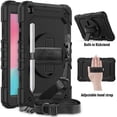 thumbnail image 5 of Timoom Galaxy Tab A 8.0 2019 Case (SM-T290/T295), [Built in Screen Protector] Shockproof Heavy Duty Protective Rugged Cases with 360 Rotating Kickstand Cover for Tablet Galaxy Tab A 8.0,Black, 5 of 7