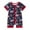 Blue, variant on NOKIO Children'S Playsuit With Zipper, Baby Girl Floral Romper Playsuit, Boys Independence Day Summer Baseball Print Zip Up Bodysuit Short Crawl Suit Kids' Button-Down Onesie