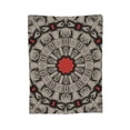 thumbnail image 2 of Retro Mysterious Symbolic Pattern Throw Blanket, Anti-Pilling Ultra-Soft Micro Fleece Cover Blanket for Bed Sofa, for All Seasons, 50"x40", 2 of 9