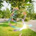 thumbnail image 3 of In the Breeze 9162 — Striped Iridescent Crystal Spinner — Suncatcher Wind Spinner for Yards and Gardens, Humane Animal Deterrent, 3 of 4