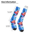 thumbnail image 4 of Vsdgher Bright Flowers Print Thigh High Socks Extra Long Stretchy Sock Women Over Knee High Opaque Stocking Daily Wear, 4 of 5