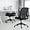 Black, variant on IPKIG Foldable Office Chair - Home Office Desk Chairs with Wheels and Flip-Up Arms - Ergonomic Backrest Mesh Computer Chair Adjustable Swivel Rolling Home Executive (White)