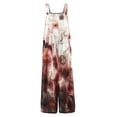 thumbnail image 7 of WTOBBY Women's Casual Sleeveless Jumpsuit in Cotton with Halloween Printed Design, Lightweight and Breathable for Everyday Comfort, Perfect for Warm Weather,Deep RedL, 7 of 7