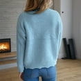 thumbnail image 5 of GigrtiJin Women's Sweaters Long Sleeves Mock Neck Solid Color Knitted Sweater Comfy Loose Casual Pullover Tops, 5 of 5