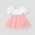 thumbnail image 3 of PatPat Princess Dresses for Baby Girls Floral Mesh Puff-sleeve Pink Tutu Dress, 6-9 Months, 3 of 8
