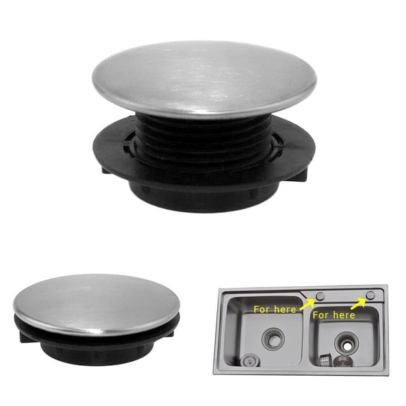 Stainless Steel Sink Hole Cover, Kitchen Faucet Hole Blanking Plate Plug, 45mm Decorative Cap for Wash Basin Bathtub,1PCS