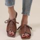 thumbnail image 3 of Fashion Strappy Squared Toe Flat Sandals Non-Slip Comfortable Beach Shoes for Trip Outdoor Wear, 3 of 5