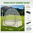 thumbnail image 2 of Widened transparent PVC tent, easy to install and fold camping shed, suitable for 1-3 people, 7x4x6.5 feet windproof and cold proof tent, can be used for fishing, watching games, and outdoor camping, 2 of 7