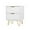 White-with Golden Metal Legs, variant on Yardi Yard Modern 2 Drawer Accent Nightstand for Bedroom witn Golden Metal Legs, White