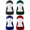 thumbnail image 2 of 4 Pcs Durags en Velours pour Hommes avec Longue Queue Durag Doux pour 360 Vagues, 2 of 6