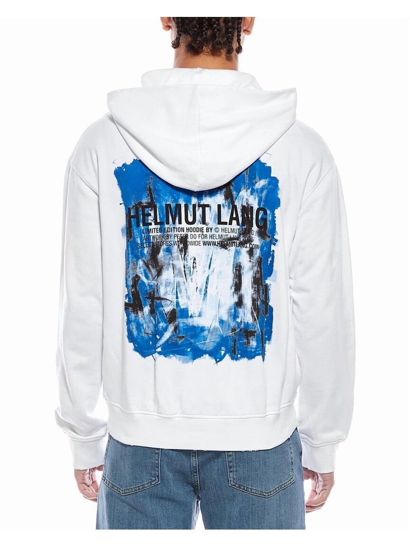Helmut Lang mens Scribble Hoodie, XL, White - Walmart.com
