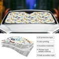 thumbnail image 3 of Yiaed Flowers Butterfly Print Car Windshield Sunshade Front Auto Car Front Window Sun Shade Foldable Sun Visor Shield Cover Auto Accessories for Sedan SUV Truck-Small, 3 of 5