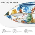 thumbnail image 5 of Kll Marine Animals Decorative Throw Pillow Covers Velvet Soft For Couch Sofa Bedroom Living Room Outdoor -18"X18", 5 of 8