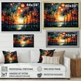 thumbnail image 4 of Designart "Colorful Sunset Palm Trees in Serene Beauty I" Palm Trees Floater Framed Canvas Print, 4 of 7
