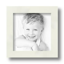 ArtToFrames 6x6" White Picture Frame, White Wood Poster Frame, with Regular Glass and 2 (FBPL-5140)