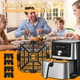 thumbnail image 5 of Air fryer Accessories for Instant Pot Vortex Plus 6 in 1 4 Quart Air Fryer Oven, 7.5''×7.5'' Square Food Grade Air Fryer Grill Pan Grill Plate Crisper Plate Replacement Parts Tray Rack, 5 of 7
