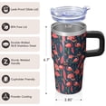 thumbnail image 3 of 20OZ Flamingo Themed Stainless Steel Tumbler with Handle Insulated Coffee Mug Cup BPA Free Sweat Resistant Ideal for Commute Travel Gifts for Women Girls on Birthday Christmas Summer, 3 of 6