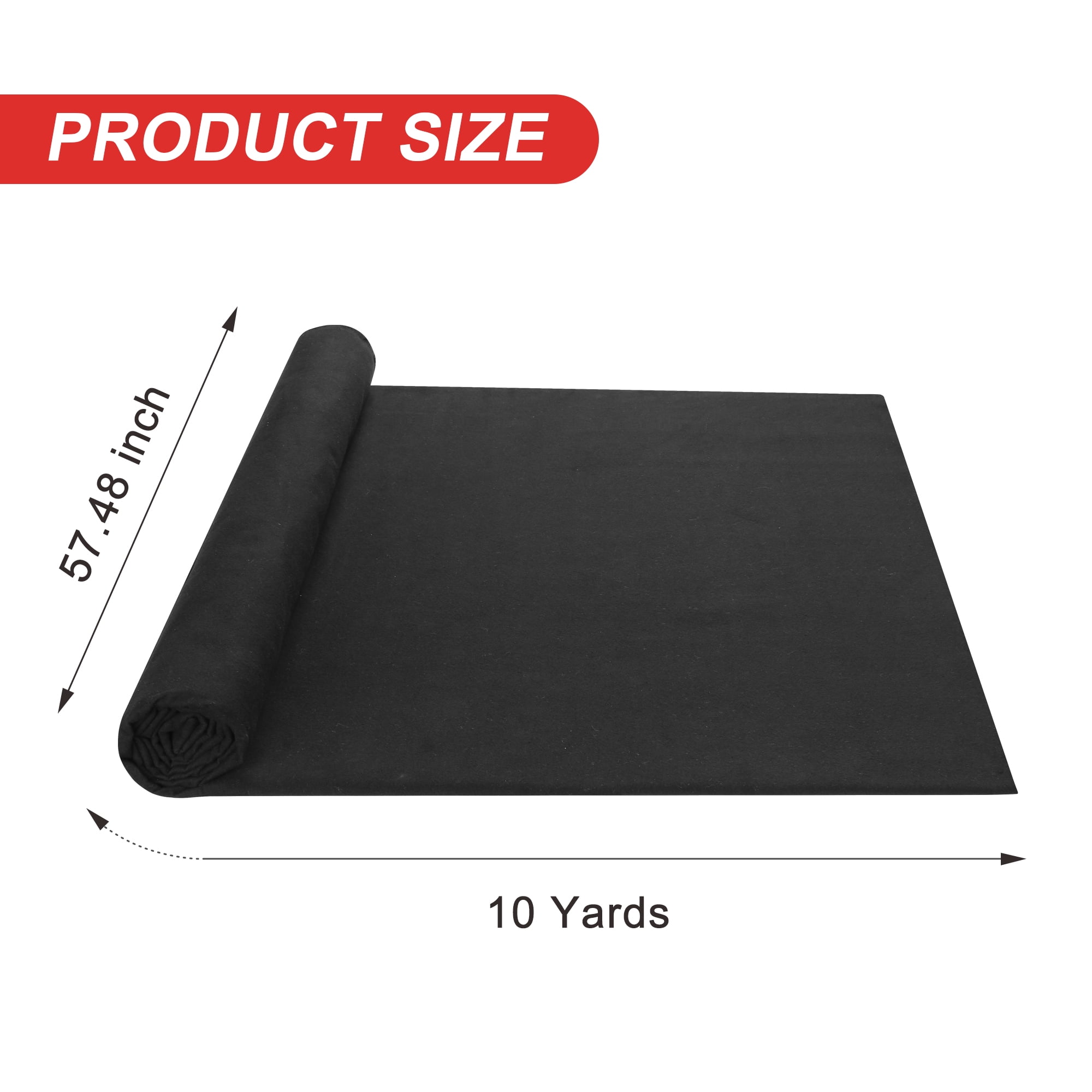 KALMORE Black Duvetyne Commando Cloth, Flame Retardant, Zero-Glare, Cotton Fabric for Photography Backdrop, Stage Backdrops, Studio Blackout Fabric (10, 25, 50 Yards Roll)