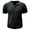 Black, variant on WREESH High-Elastic Henley T-Shirts Men's Solid Color Casual Fashion Short Sleeve Workout Tops Khaki