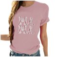 thumbnail image 1 of Blusa suelta estampada con cuello redondo y manga corta para mujer OAVQHLG3B Store  lin121212, 1 of 5