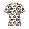thumbnail image 3 of Naloa Cartoon Tractor Men's T-Shirt Sport T-shirt Men's Basic Tee Casual Men's Shirt, Round Neck, Short Sleeves - 3X-Large, 3 of 5