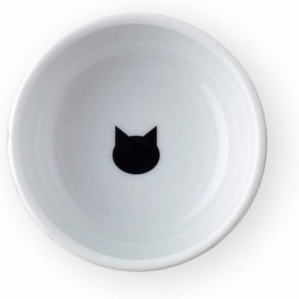 Necoichi Raised Stress Free Cat Food Bowl Elevated Backflow