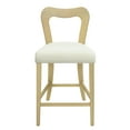 thumbnail image 6 of Euroco Counter Stools Set of 2, Upholstered Bar Stools Kitchen Island Chairs with Wooden Frame,Beige & Natural Ash, 6 of 8