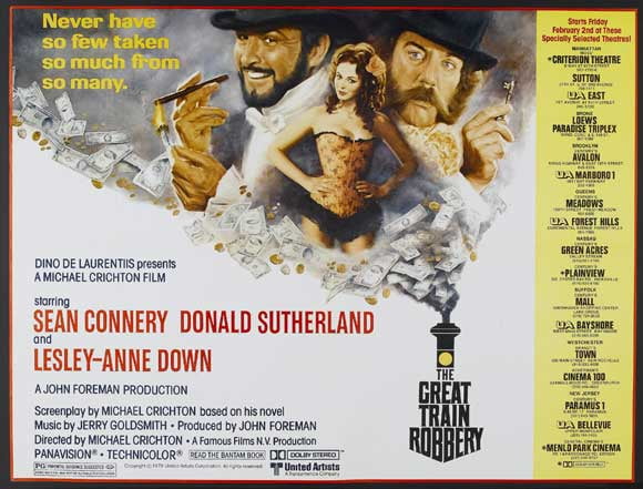 THE GREAT TRAIN ROBBERY Movie POSTER 27x40 Sean Connery Donald Sutherland