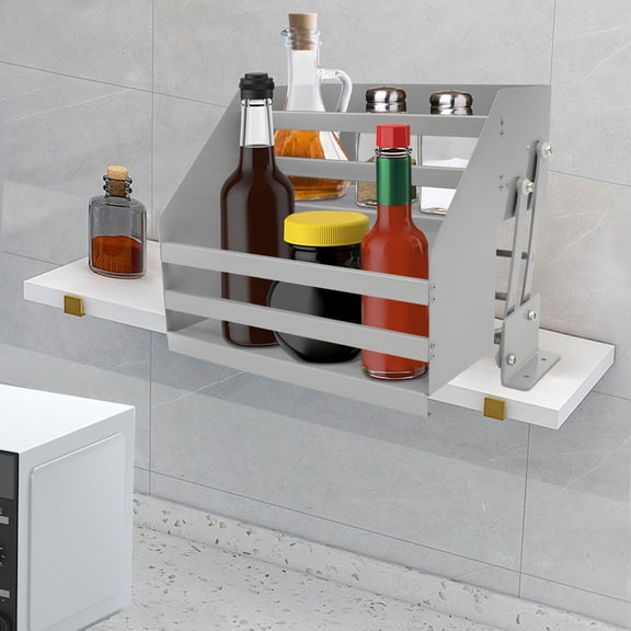 Pull Down Shelf, 2 Tier Pull Down Shelf for Upper Cabinets, 22lb Load Capacity Pull Out Kitchen Storage Shelves for Cabinet Organizer for Kitchen, Restaurant, Cafe