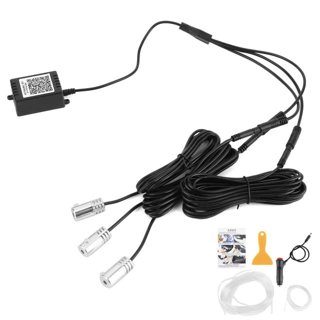 Lámpara ambiental para coche de 12V, luces LED para decoración de interiores, IP65, resistente al agua, control por aplicación Bluetooth, luz de 3 uds.