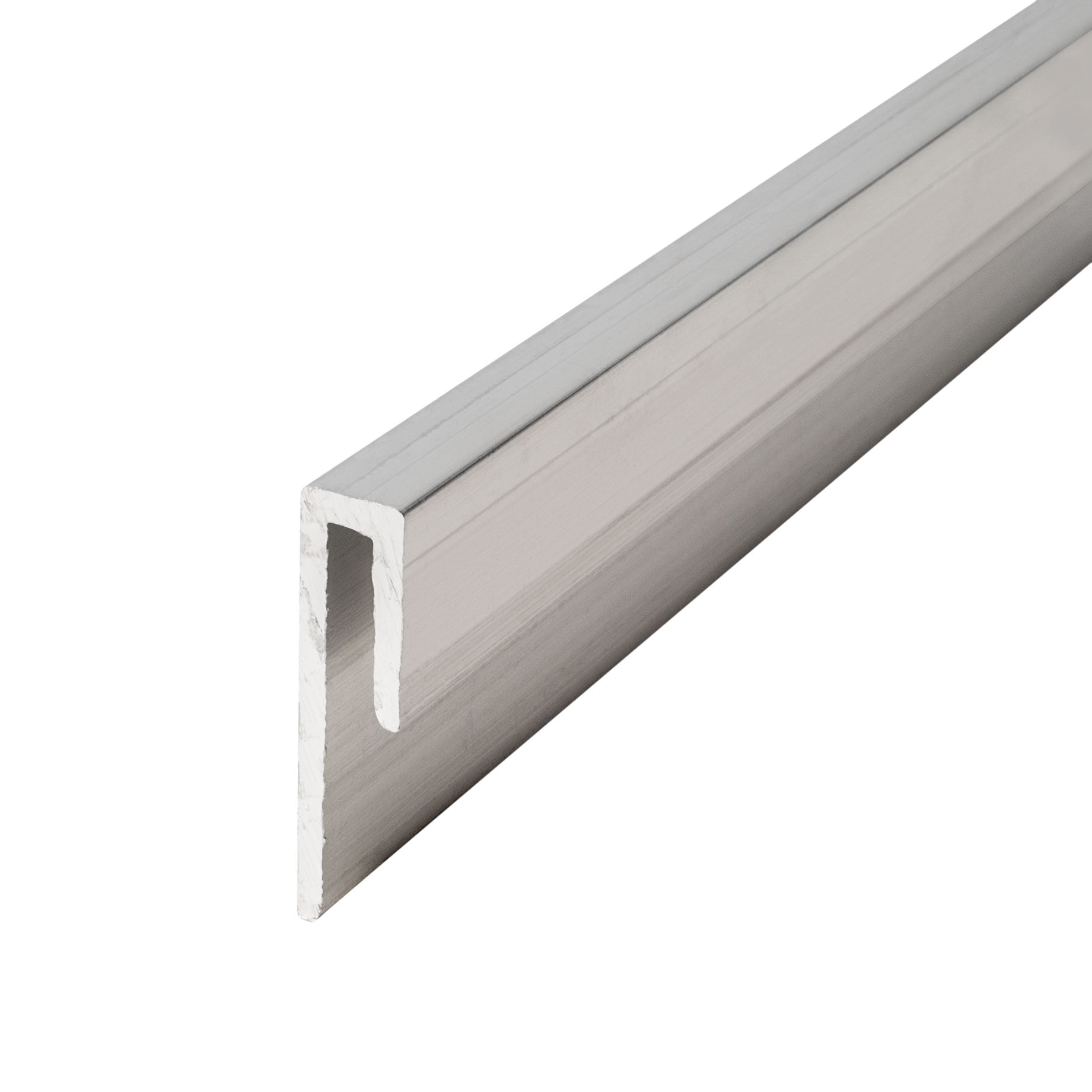 Outwater Aluminum J Channel Fits Material 1/8 Inch Thick Mill Finish Aluminum Cap Moulding 72
