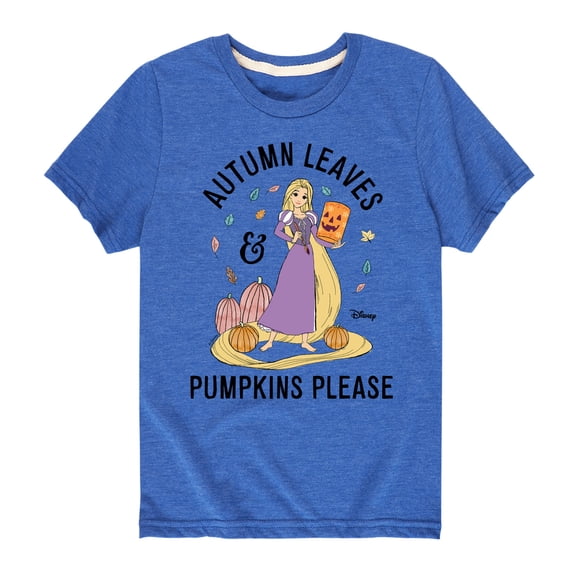 Disney Princess - Autumn Leaves and Pumpkins Please - Toddler And Youth Short Sleeve Graphic T-Shirt