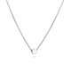 thumbnail image 1 of Delicado collar de gargantilla de plata de ley en capas con un pequeño dije de cuentas de punto redondo para mujer, 1 of 3