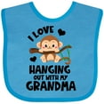 thumbnail image 3 of Inktastic Monkey I Love Hanging out with My Grandma Boys or Girls Baby Bib, 3 of 4