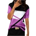 thumbnail image 2 of Teissuly Women Fashion Casual Printed Short Sleeve Round-Neck Pullover Blouse T-shirt Tops, 2 of 3