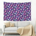 thumbnail image 3 of Xecao Skull Blue Flower Print Tapestry, Wall Hanging Room Funny Decor, Backdrop Room Decor for Bedroom Living Room dormitory, 3 of 8