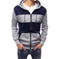 thumbnail image 2 of Larisalt Zip Up Hoodie Men,Men's Sherpa-Lined Full-Zip Hooded Sweatshirt Navy,XXL, 2 of 5