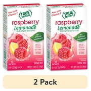 (2 pack) True Lemon Raspberry Lemonade Drink Mix Powder, No Artificial Sweeteners, 1.06 oz., 10 Count Box