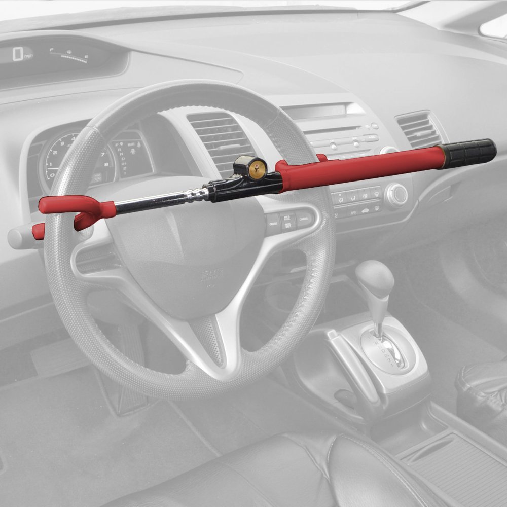 BDK Universal Steering Wheel Lock Adjustable Heavy Duty AntiTheft