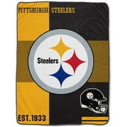 Pegasus  Pittsburgh Steelers 60" x 80" Logo Divide Royal Plush Blanket