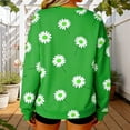 thumbnail image 2 of TaTaai Womens Festive St. Patricks Day Long Sleeve Crew Neck Pullover Sweatshirt Shamrock Print Casual Loose Soft Lightweight Holiday Tops For Daily Party Wear Gift, 2 of 7