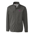 thumbnail image 2 of Men's Cutter & Buck Steel Buffalo Bisons Clique Trail Eco Stretch Softshell Full-Zip Jacket, 2 of 3