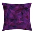 thumbnail image 1 of Indigo Throw Pillow Cushion Cover, Broken Glass Inspired Geometric Triangle Abstract Shapes, Decorative Square Accent Pillow Case, 24 X 24 Inches, Eggplant Purple Lilac and Burgundy, by Ambesonne, 1 of 1