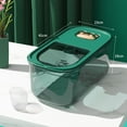 thumbnail image 2 of FESTFENDS Transparent Green Cereal Dispenser Made of Pet for Rice and Grain Storage, 2 of 8