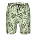 thumbnail image 4 of Naloa Green Snake Men's Beach Shorts, Surfing shorts, Swim trunks, Quick Dry Swim Trunks for Surfing Beach Fun - XX-Large, 4 of 9