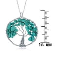 thumbnail image 2 of Sterling Silver Handmade Natural Turquoise Beads Circle Tree of Life Birthstone Pendant 30" Necklace, 2 of 4