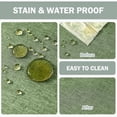 thumbnail image 5 of Textured Tablecloth Round 60 Inch Waterproof Spill-Proof Wipeable Table Cloth Wrinkle Free Circle Dining Table Cover for Birthday Farmhouse Outdoor Party Tablecloths up to 44'''' Dia Tables, 5 of 6