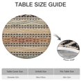 thumbnail image 6 of Stretchable Round Table Cover with Bohemian Floral Design - Colorful Elastic Edge Tablecloth - Fits 52-56 Inch, 6 of 7