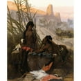 thumbnail image 2 of Karl Wilhelm Gentz 12x14 Gold Ornate Wood Frame and Double Matted Museum Art Print Titled - Nubian Hunters, 2 of 4
