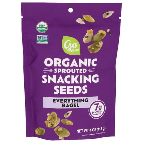 Go Raw Organic Everything Bagel Sprouted Snacking Seeds 4 oz